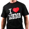 Black I Love London  T-Shirt